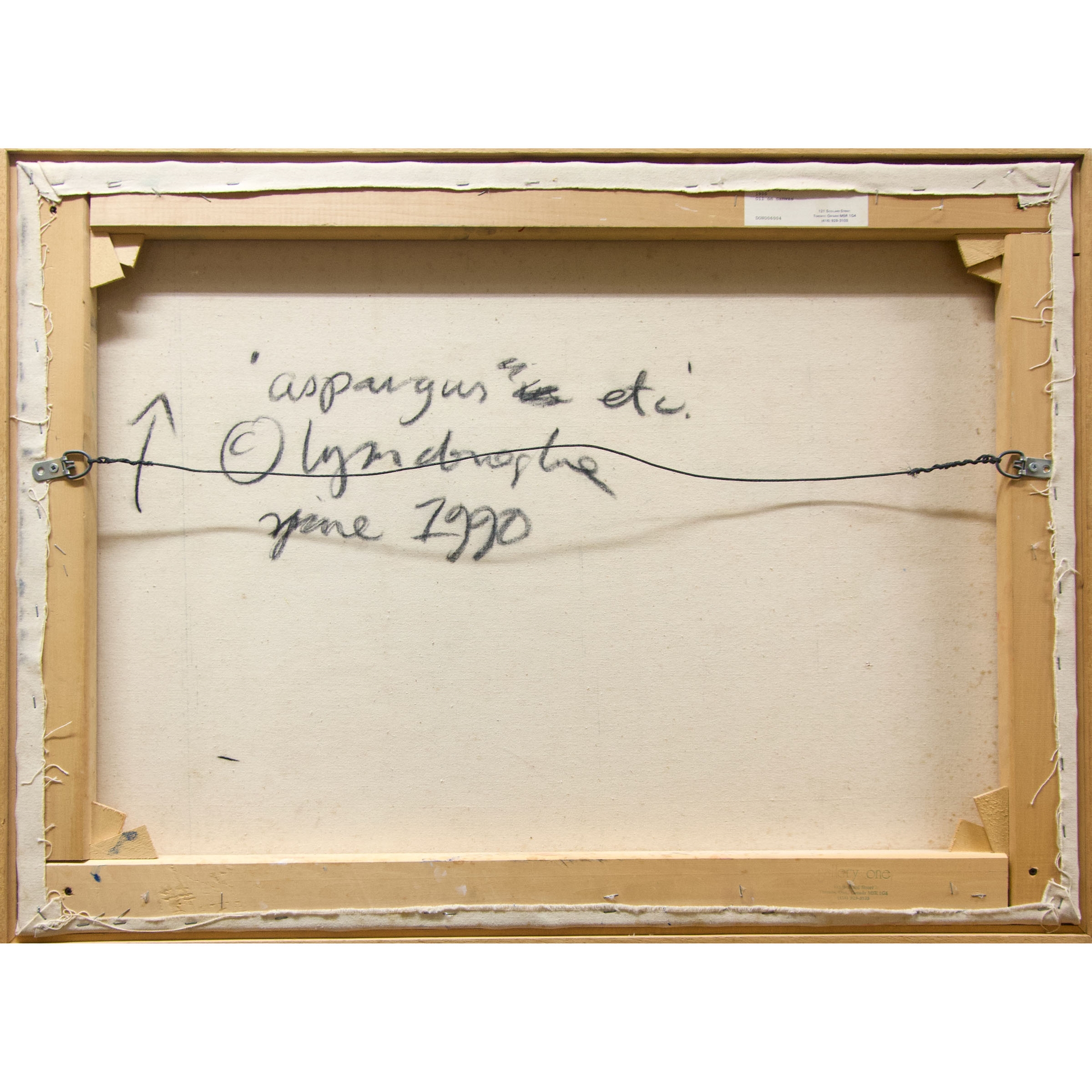 Artwork by Lynn Donoghue, ASPARAGUS ETC., Made of OIL ON CANVAS