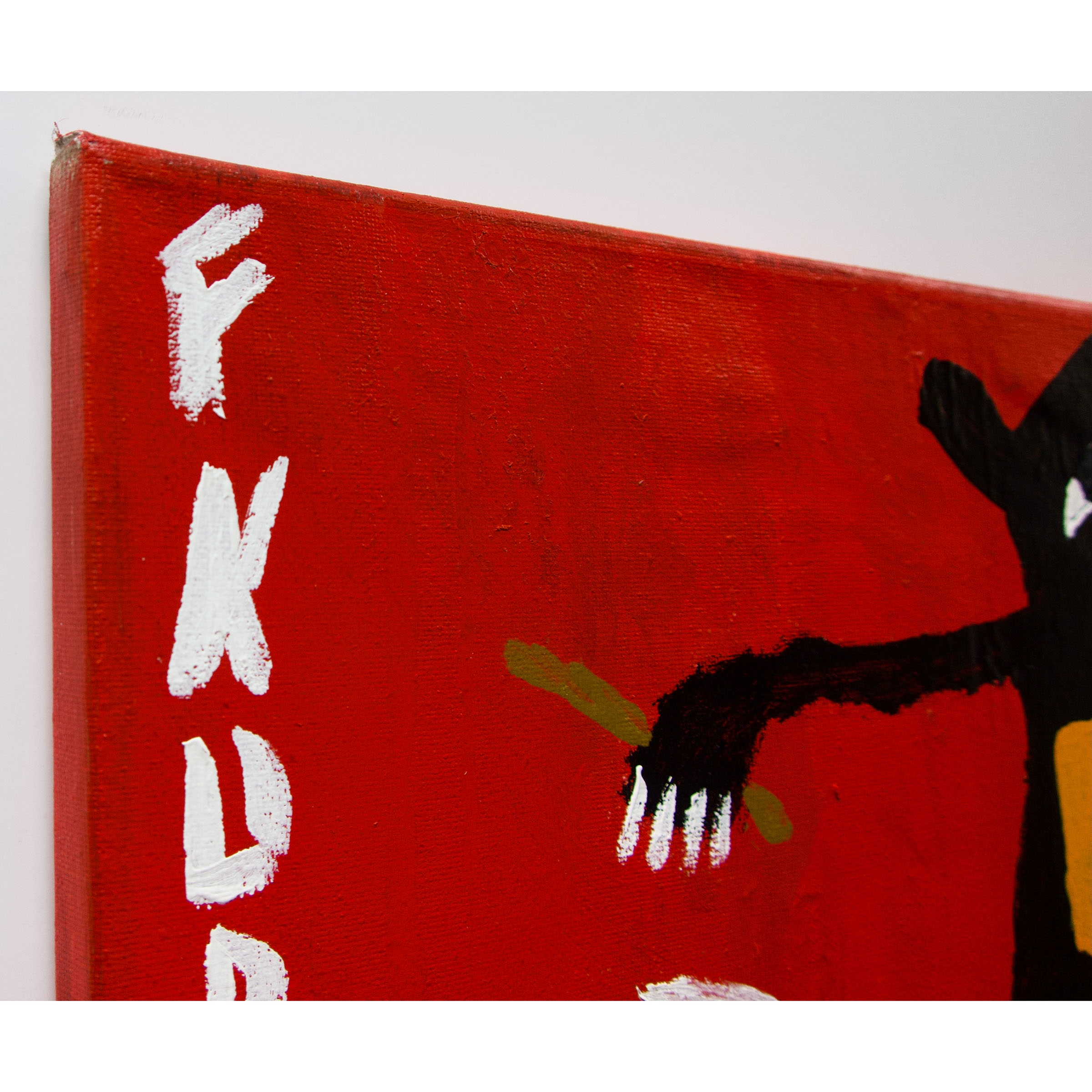 Artwork by Floyd Kuptana, BLACK RIDER, Made of ACRYLIC ON CANVAS