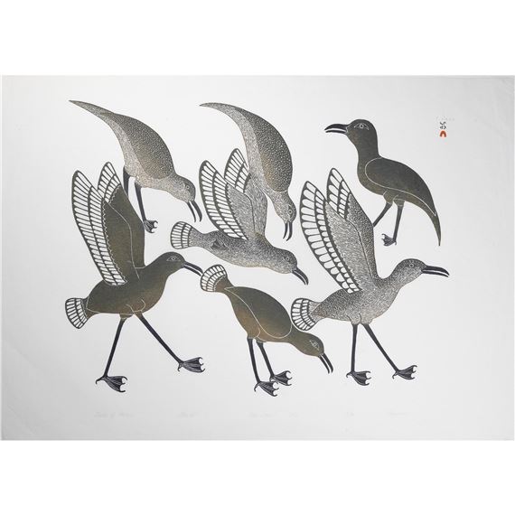 FIELD OF RAVENS, 1983 by Kenojuak Ashevak, 1983