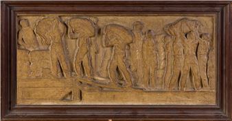 Plâtre patiné Signé « GASTON CADENAT » en bas à droite Dim - Gaston Cadenat