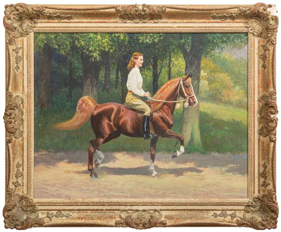 George Ford Morris | Equestrian Woman Riding American Saddlebred Horse ...