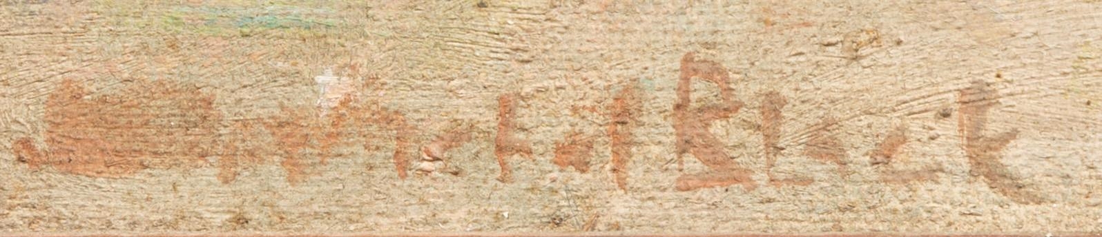 Artwork by Julia Conroy Michel Black, Summer Day (Amusement Park),, Made of oil on board