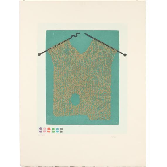 knitting sample by Haim Kern, 1976