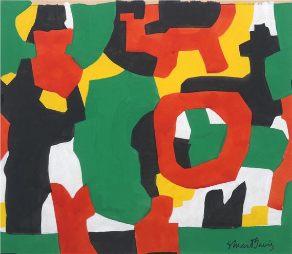 Stuart Davis | Signed Stuart Davis Abstract Art Painting | MutualArt