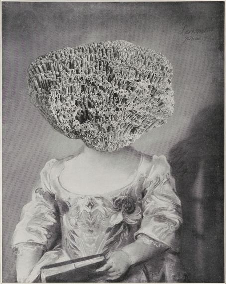 Untitled; Untitled; Untitled; Lady's Profile in a Map by Jiří Kolář, 1960