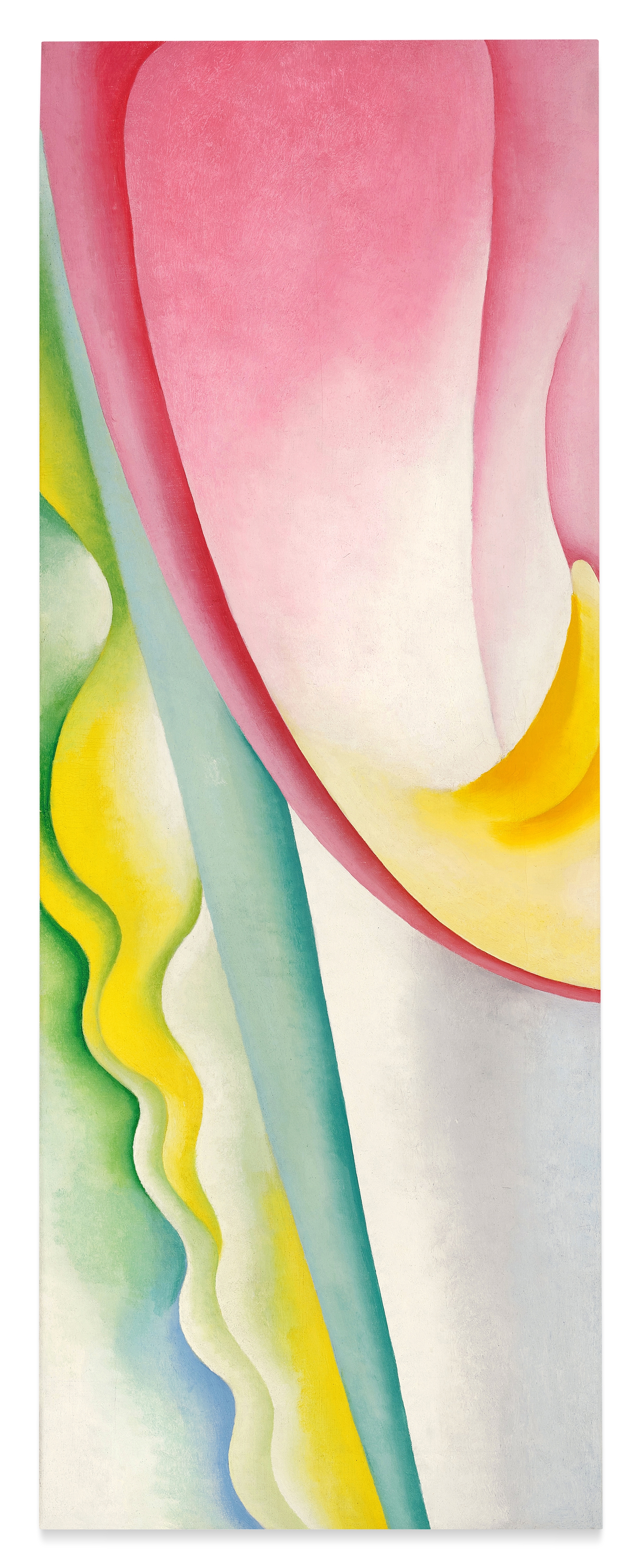 Artwork by Georgia O'Keeffe, Pink Tulip (Abstraction - #77 Tulip), Made of oil on canvas