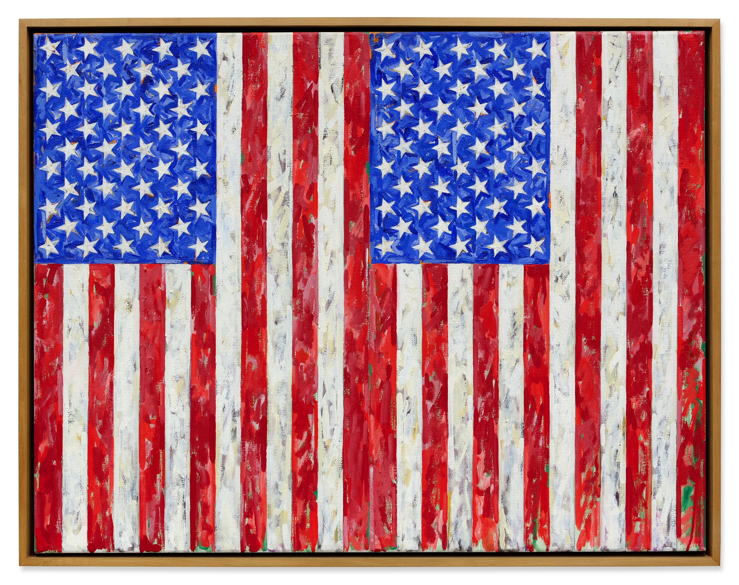 Artwork by Jasper Johns, Flags, Made of oil on canvas
