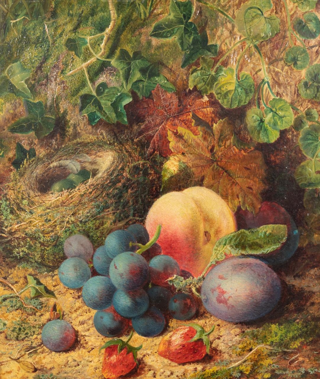 George Clare | STILL LIFE WITH FRUIT & BIRD | MutualArt