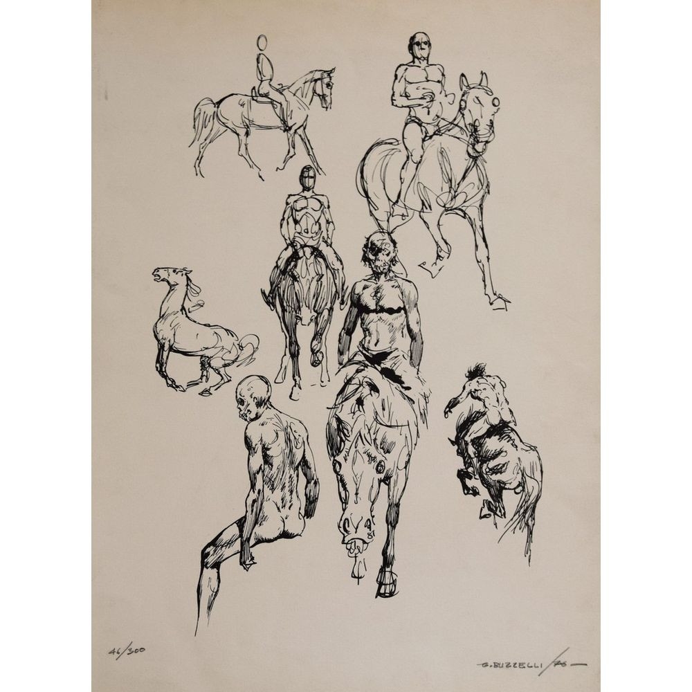 Guido Buzzelli | 9 - Guido Buzzelli (1927-1992) Grand dessin | MutualArt