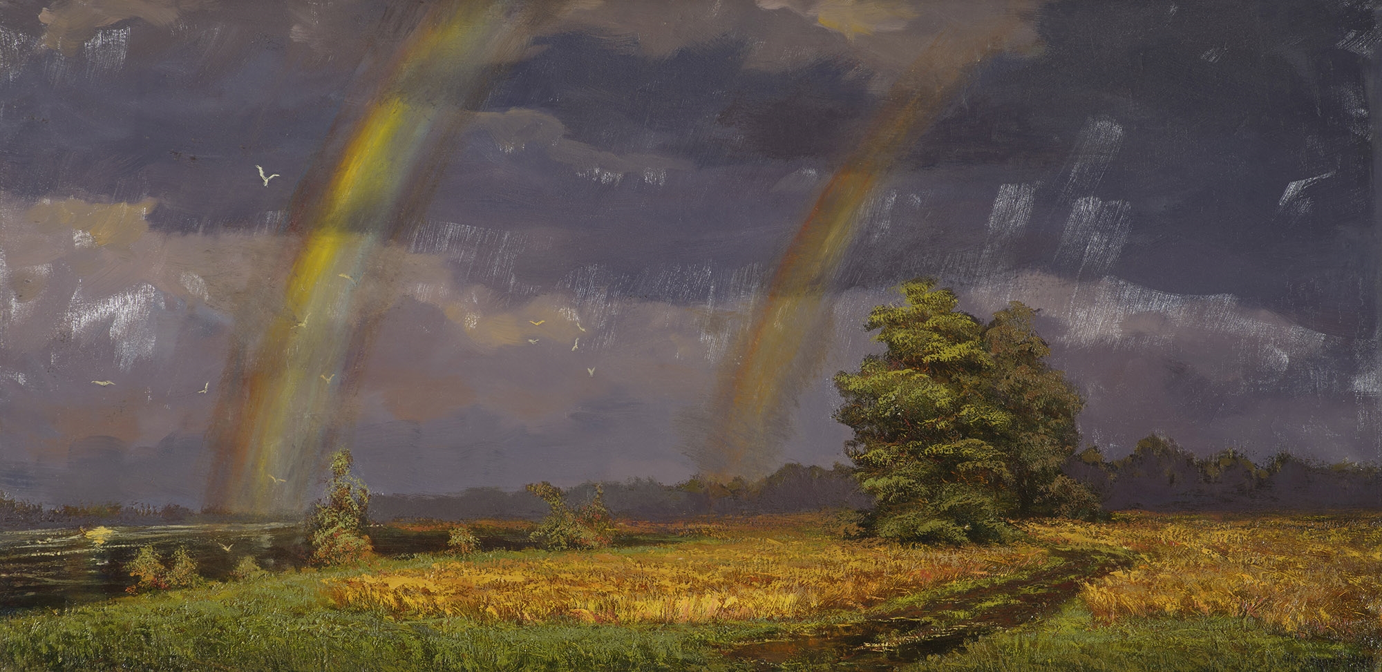 Artwork by Mikhail Mikhailovich Courierov, The rain has passed, Made of Oil on canvas