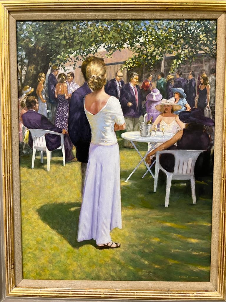 Artwork by Paul S. Gribble, Paul Gribble (b.1938-) signed oil on board Stewards Enclosure, Henley Regatta (24 x 18 ins)*, Made of oil on board