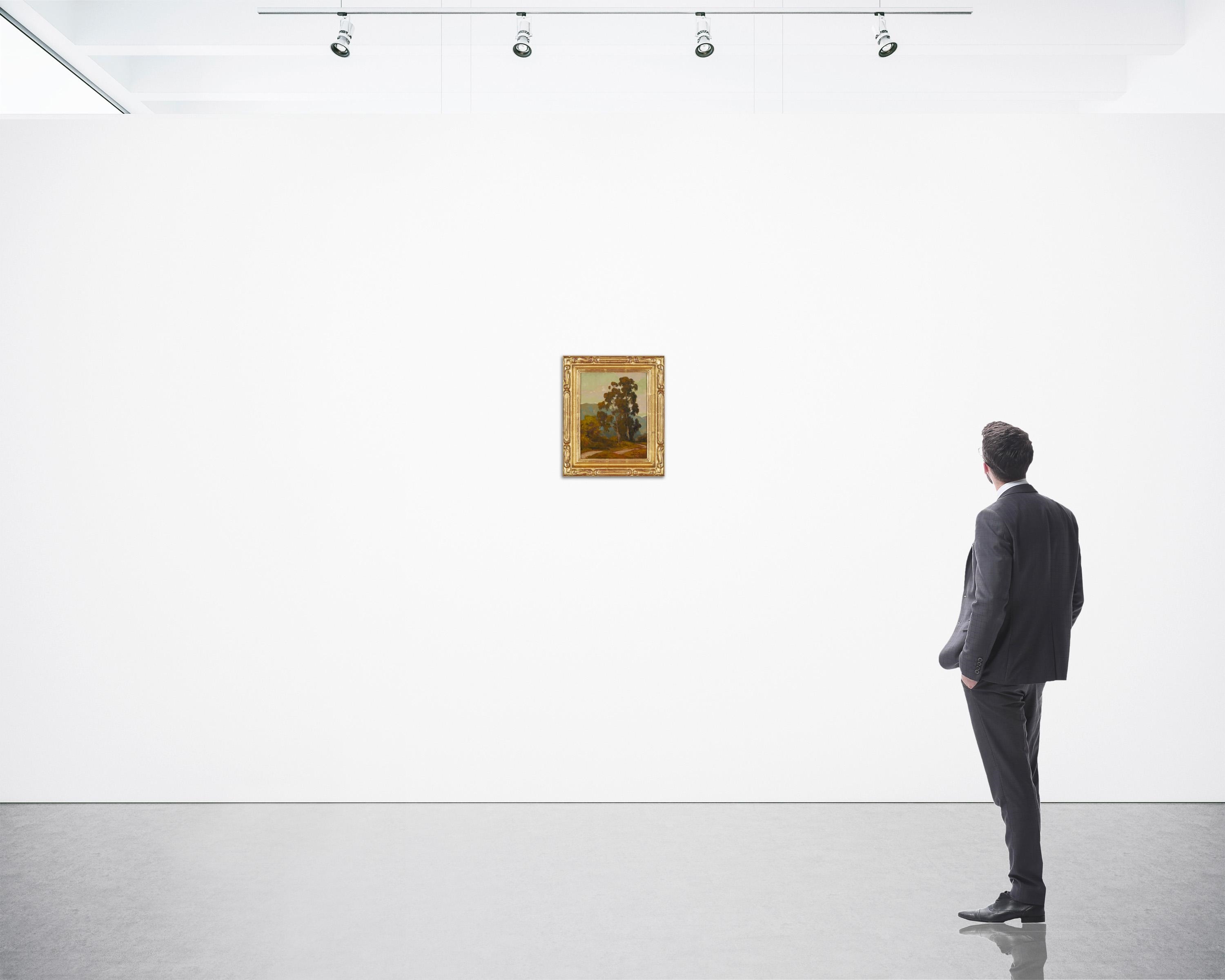 Artwork by Daryl Millard, "Winding Trail - San Pasqual Valley", Made of Oil on canvas laid to wood