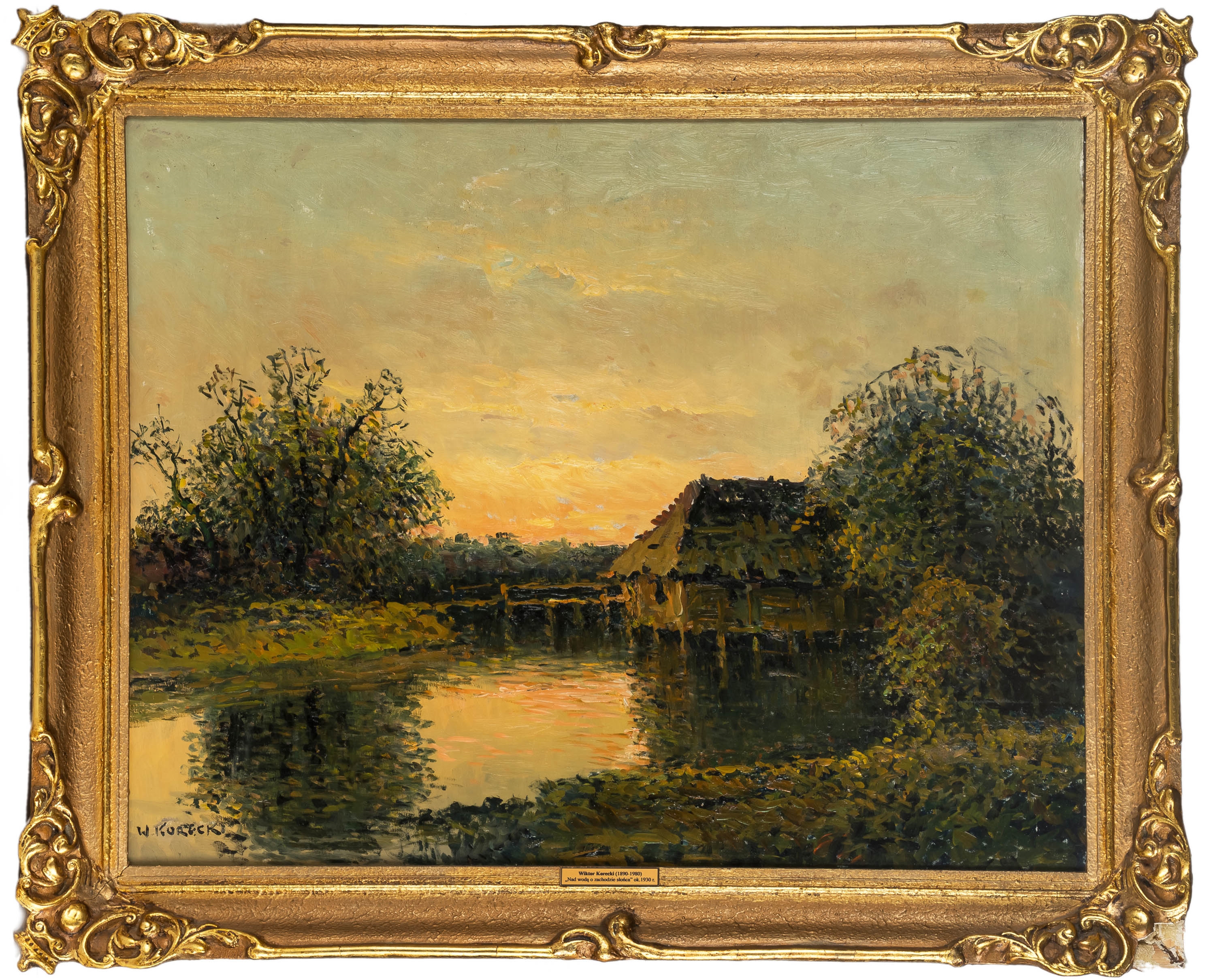 Wiktor Korecki | Nad wodą o zachodzie słońca | MutualArt