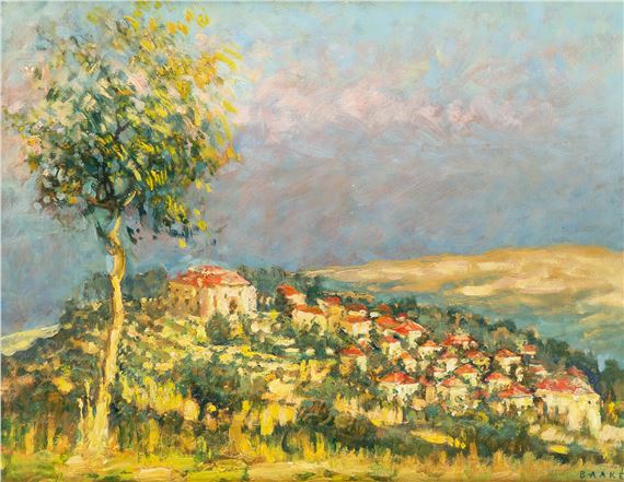 Widok libańskiego miasteczka, ok. 1950 r. - Boleslaw Baake