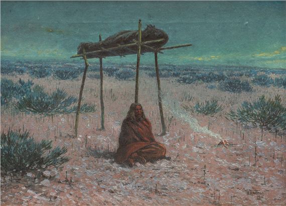 Indian Burial by William Meuttman, 1915