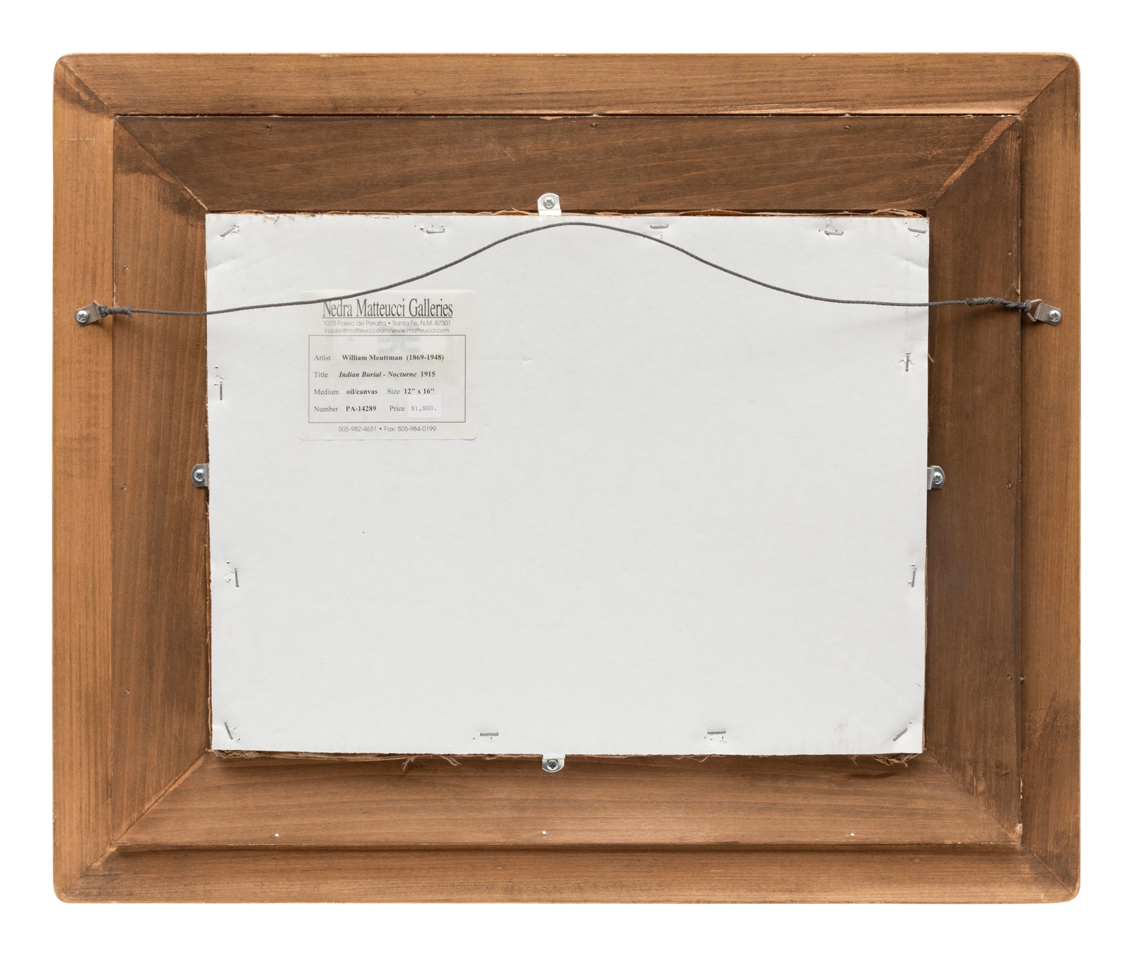 Artwork by William Meuttman, Indian Burial, Made of oil on canvas