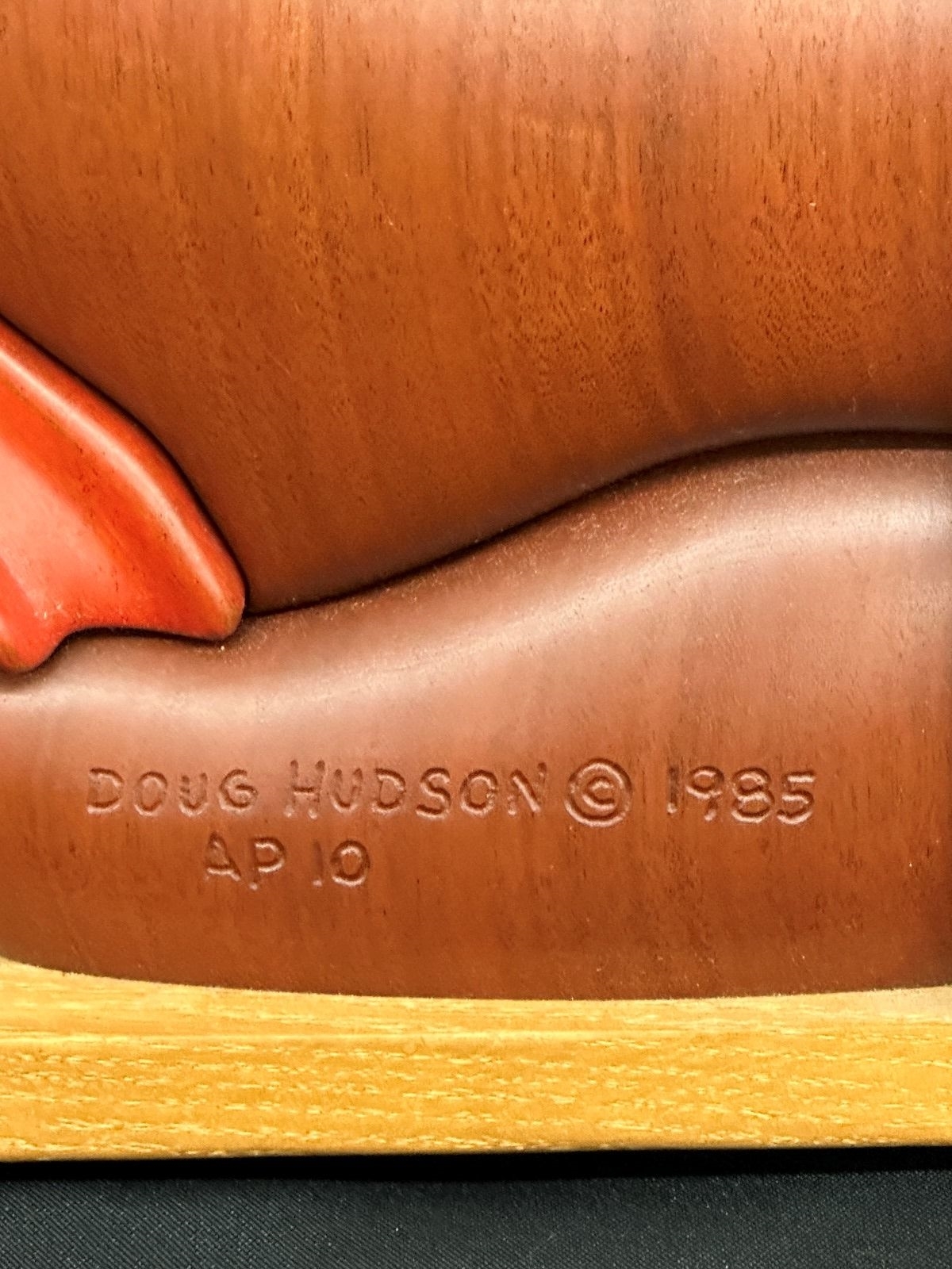 Artwork by Doug Hudson, Doug Hudson Rare Hand Carved Sculptured Wood Mural "Puffin" 1985: Doug Hudson originally from Kodiak Island Alaska, Made of watercolor painting