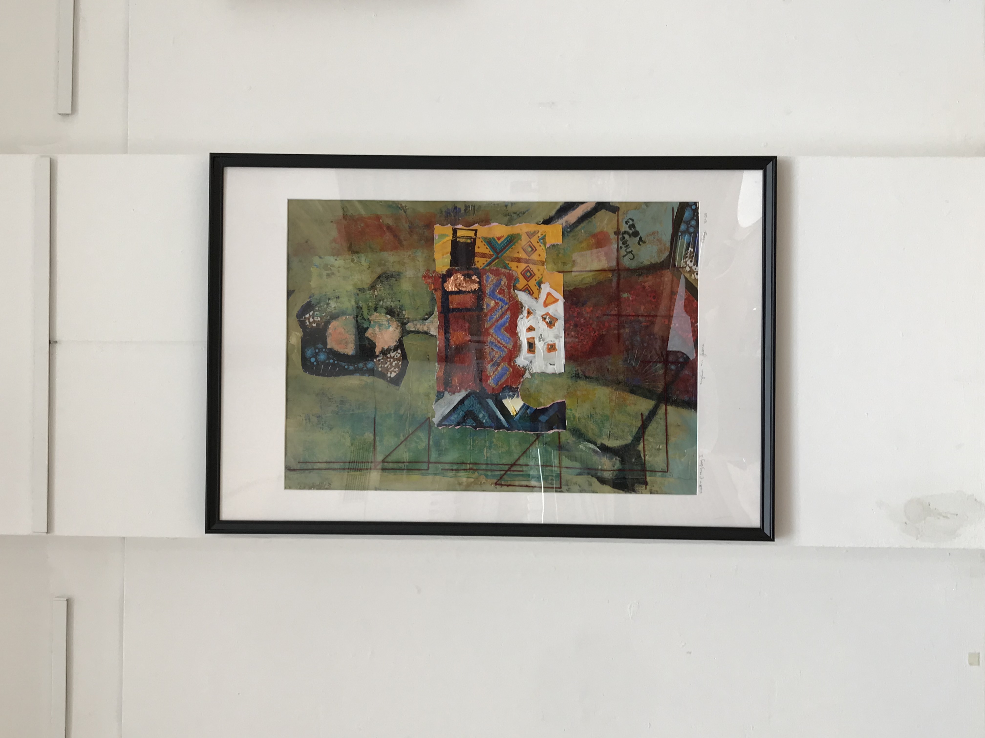 Artwork by Chinze Ojobo, Walking my dog 1, Made of acrylic on canvas