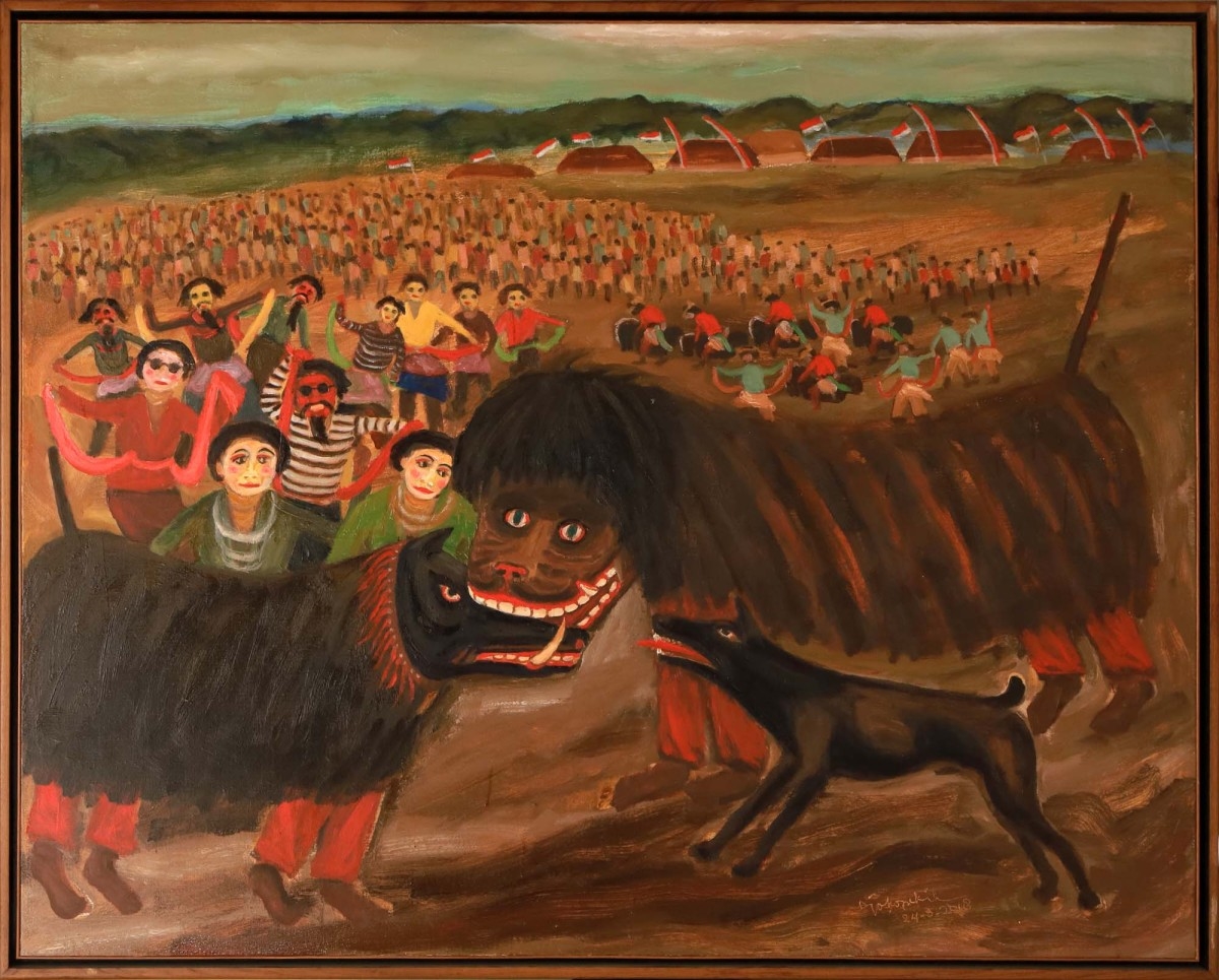 Djoko Pekik | Anjing Menggonggong (2008) (2018) | MutualArt
