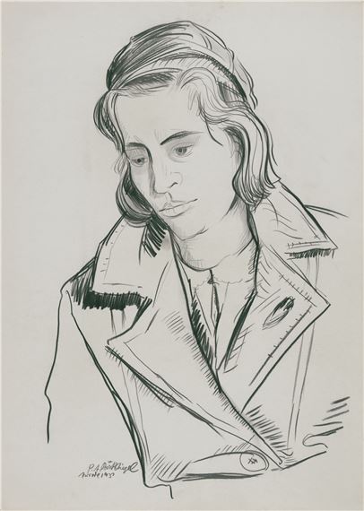 Porträt Elise Becker by Peter August Böckstiegel, 1931