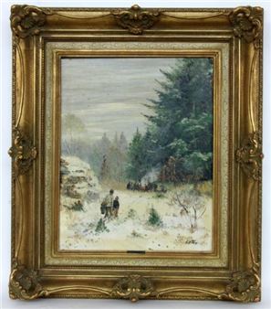 FEY, CARL OTTO, Düsseldorf 1894 - 1971 Altenkirchen Winterliche Jagdszene - Carl Otto Fey