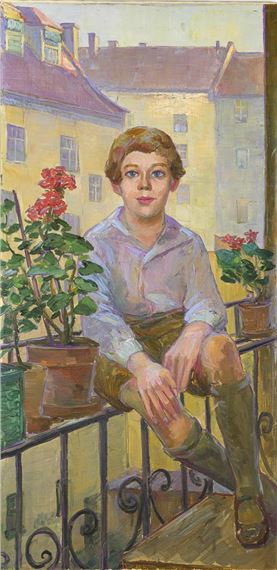 Picture of a boy on the balcony - Claudia & Julia Müller