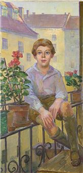 Picture of a boy on the balcony - Claudia & Julia Müller