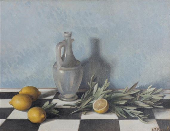 Nature morte à la carafe et citrons by Steven Paul Robert
