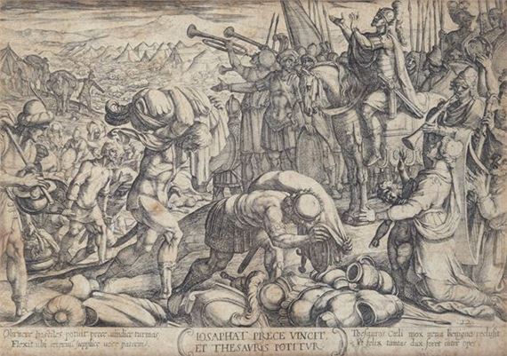 Giosafat ringrazia Dio per la sua vittoria by Antonio Tempesta