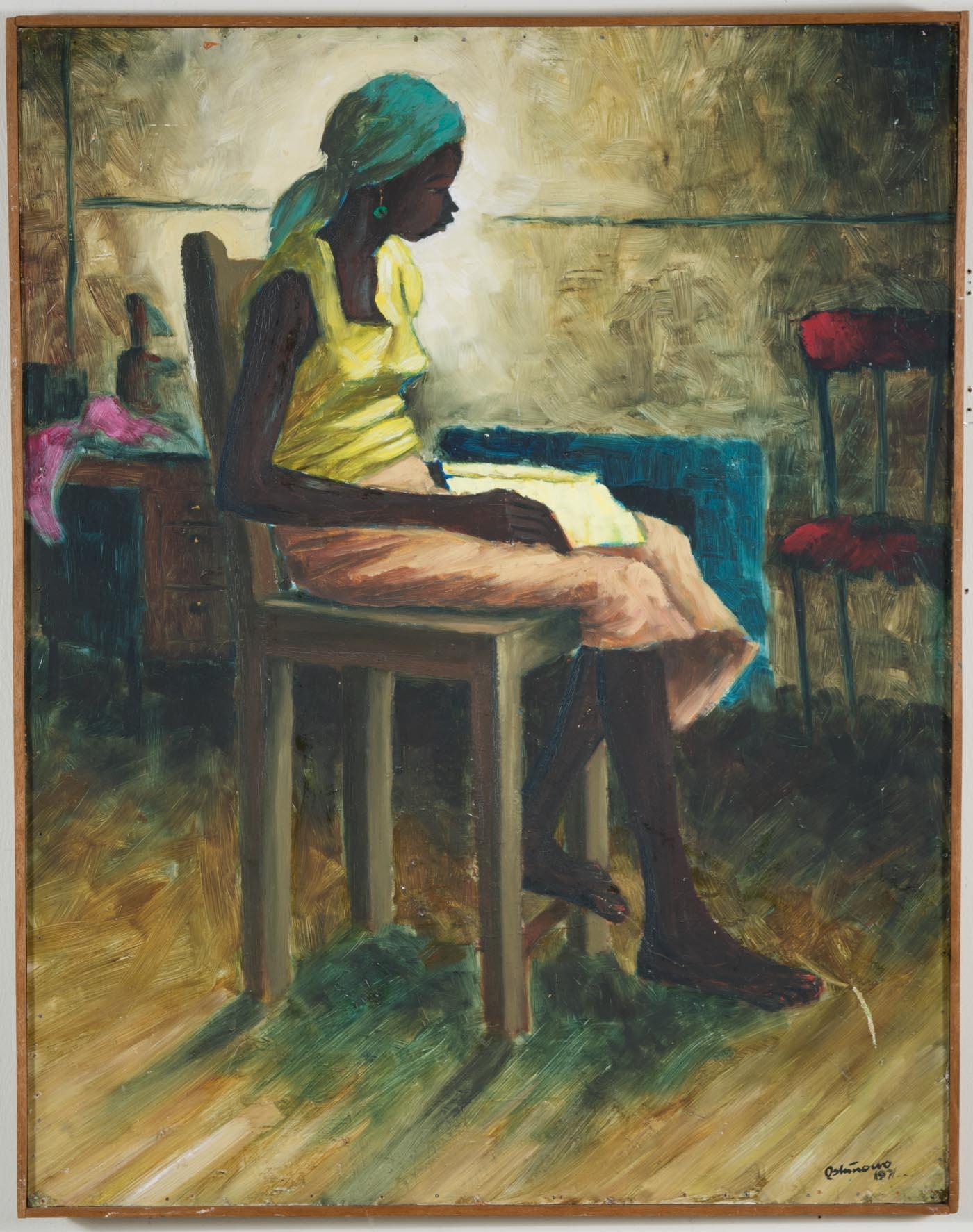Kolade Oshinowo | KOLADE OSHINOWO OIL ON BOARD | MutualArt