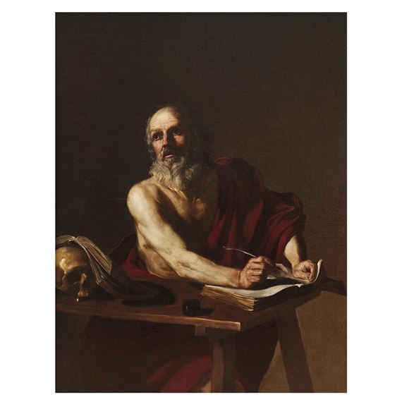 Bartolomeo Manfredi | SAINT JEROME IN HIS STUDY | MutualArt