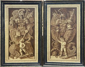 a pair of Neoclassical style oil on boards - Kenneth Stern