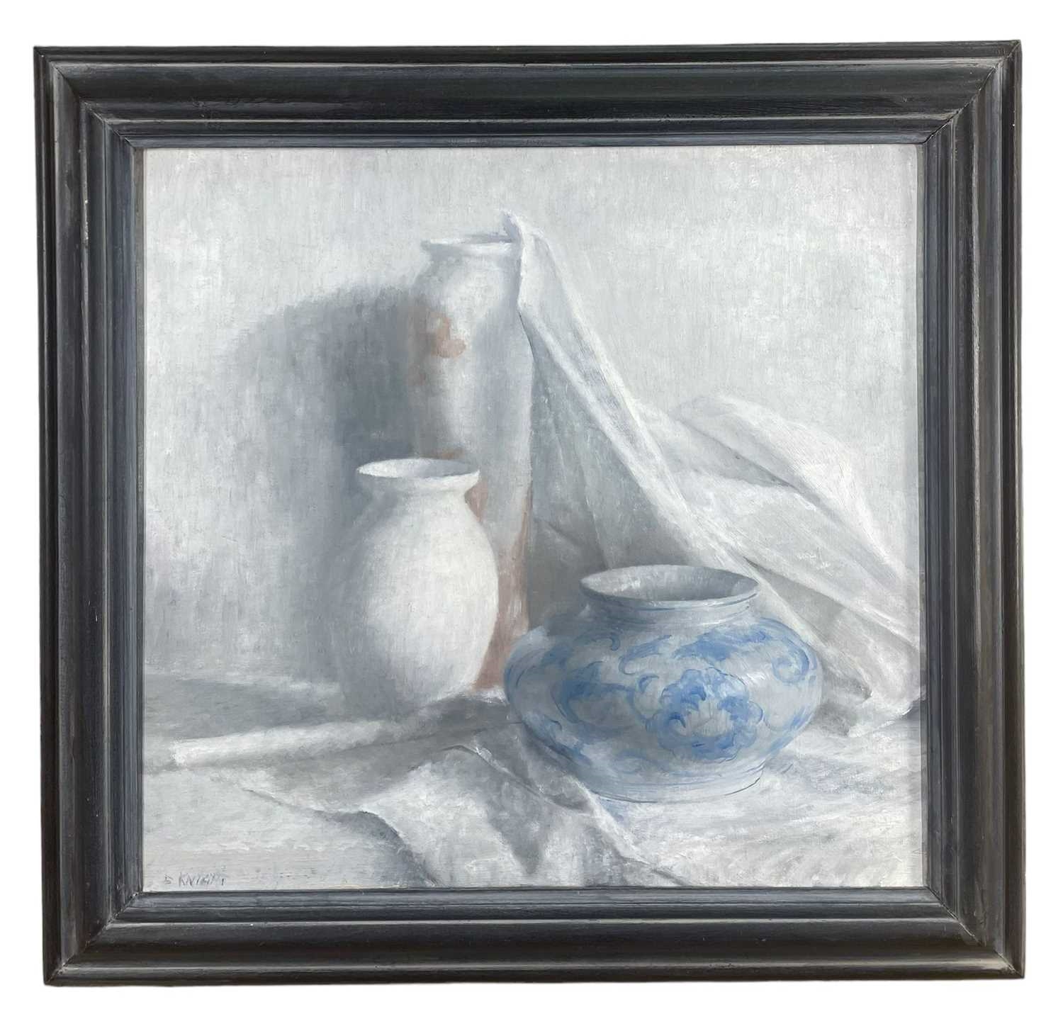 Artwork by David Knight, ‡ DAVID KNIGHT oil on canvas - entitled verso, Made of oil on canvas