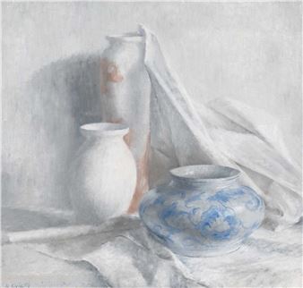‡ DAVID KNIGHT oil on canvas - entitled verso - David Knight