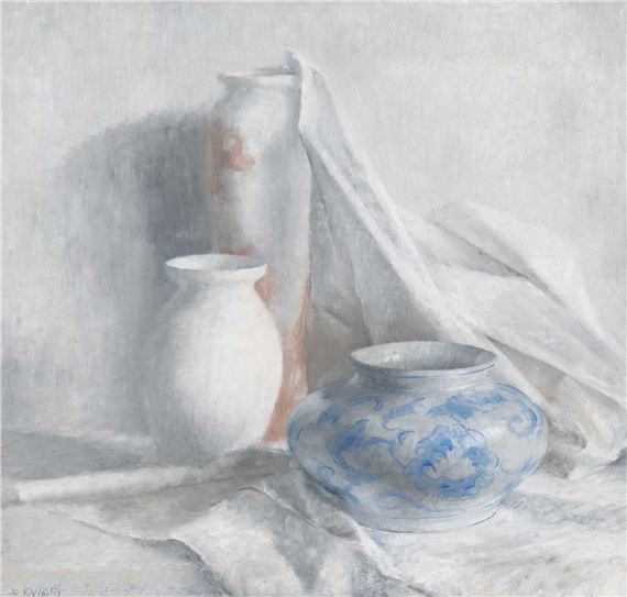 ‡ DAVID KNIGHT oil on canvas - entitled verso by David Knight