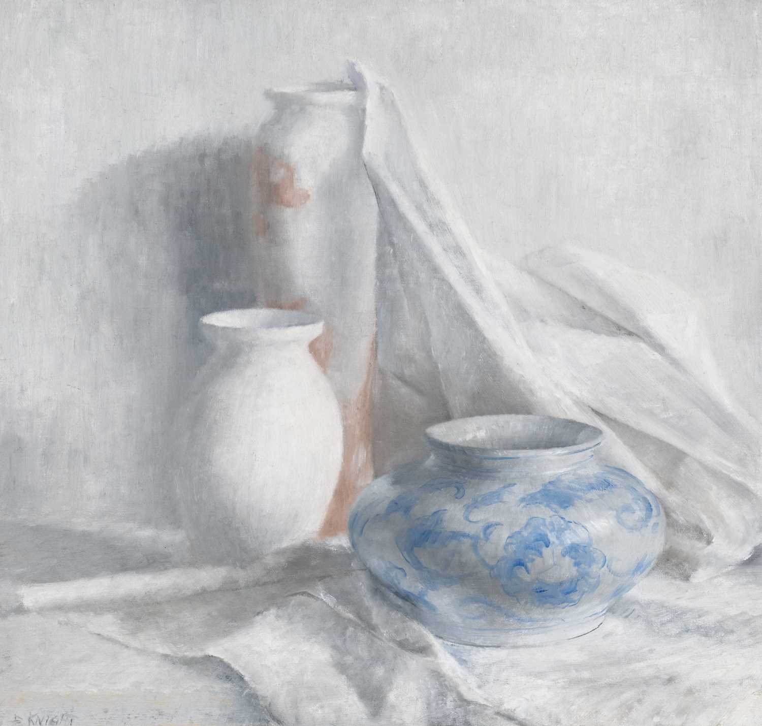 Artwork by David Knight, ‡ DAVID KNIGHT oil on canvas - entitled verso, Made of oil on canvas