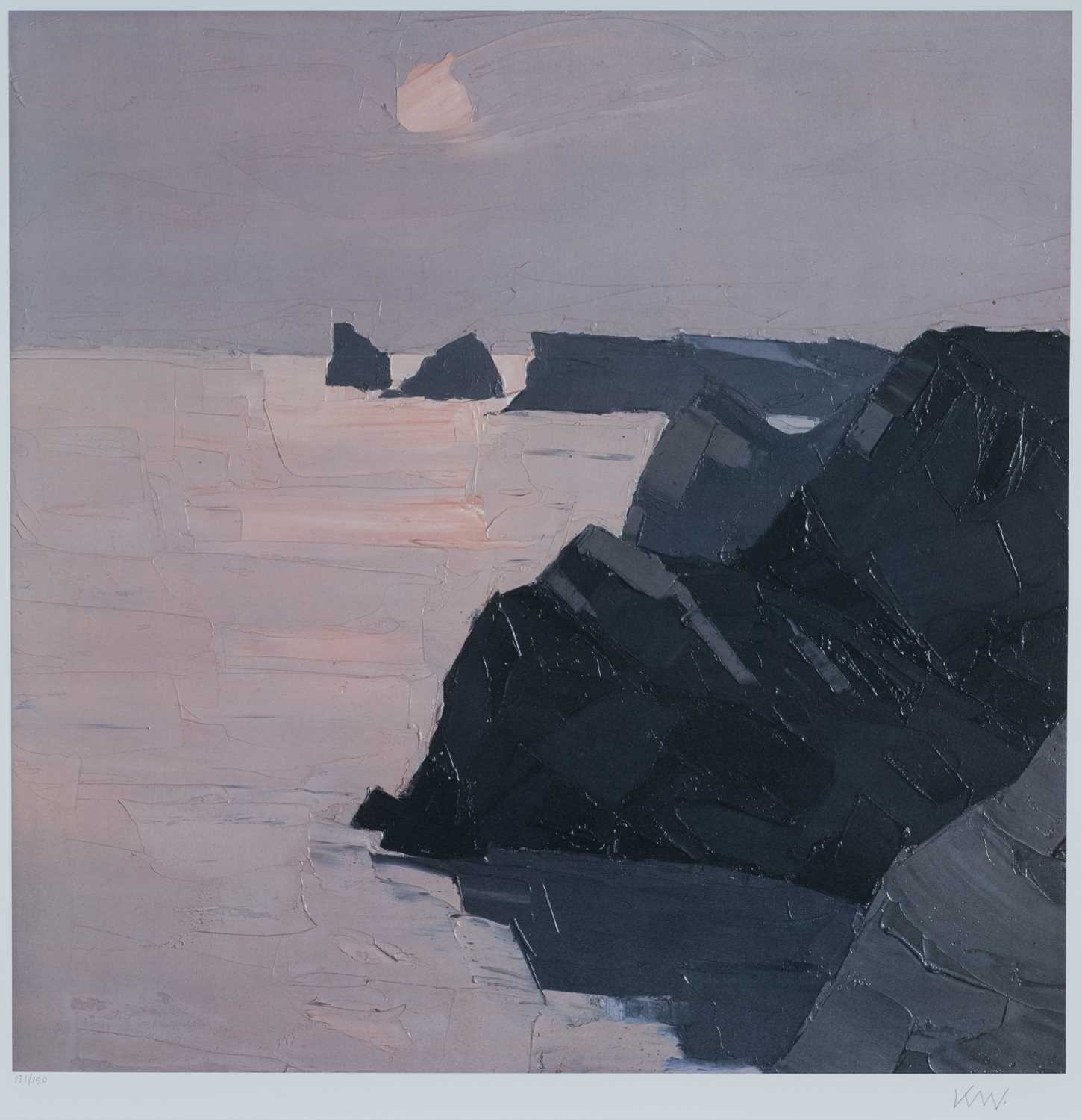 ‡ SIR KYFFIN WILLIAMS RA limited edition (121/150) print - Gower at sunset