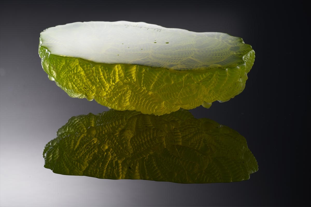 Artwork by Aleksandra Kujawska, Urania, Made of uranium glass
