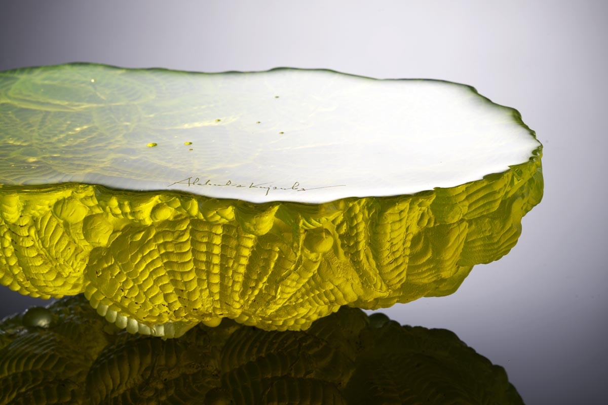 Artwork by Aleksandra Kujawska, Urania, Made of uranium glass