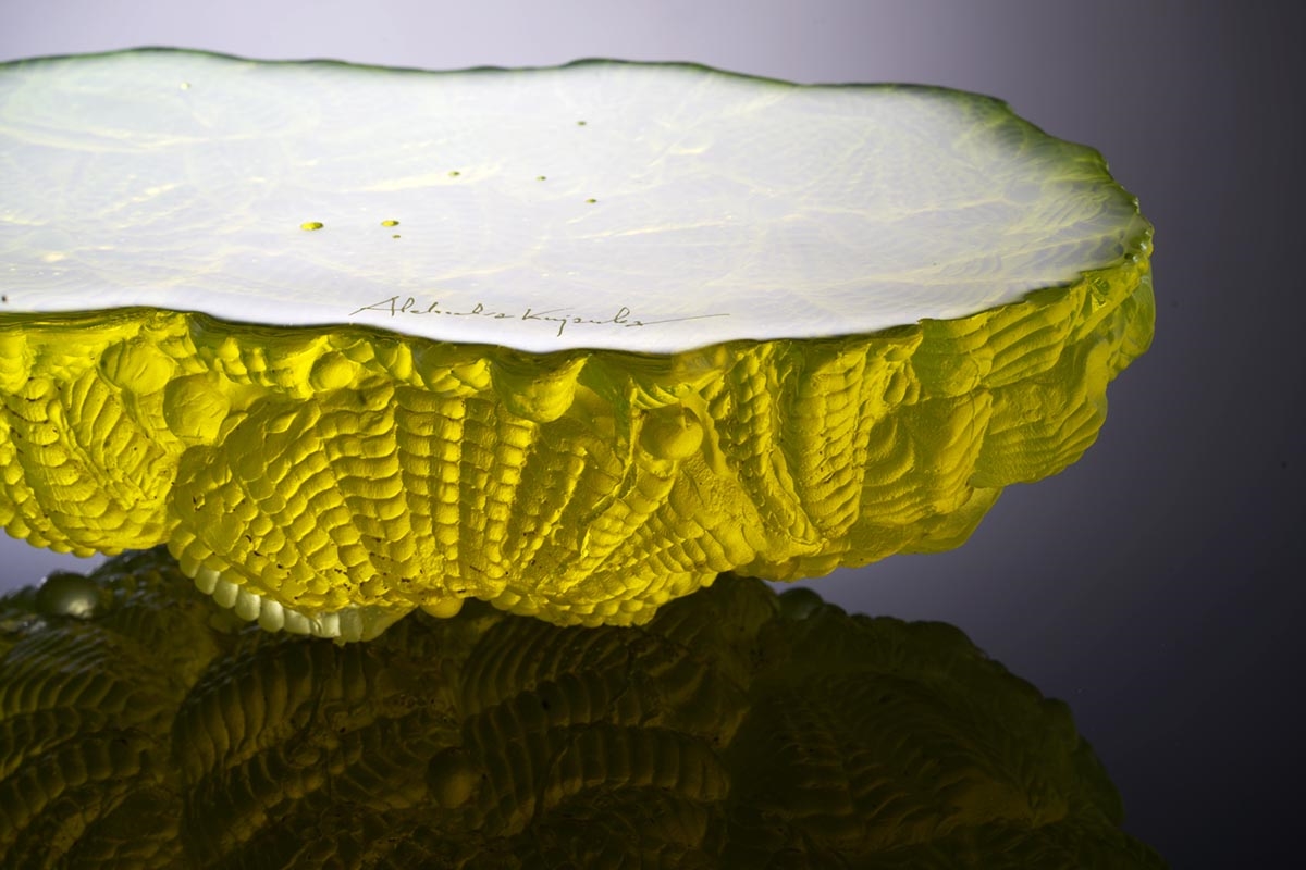 Artwork by Aleksandra Kujawska, Urania, Made of uranium glass