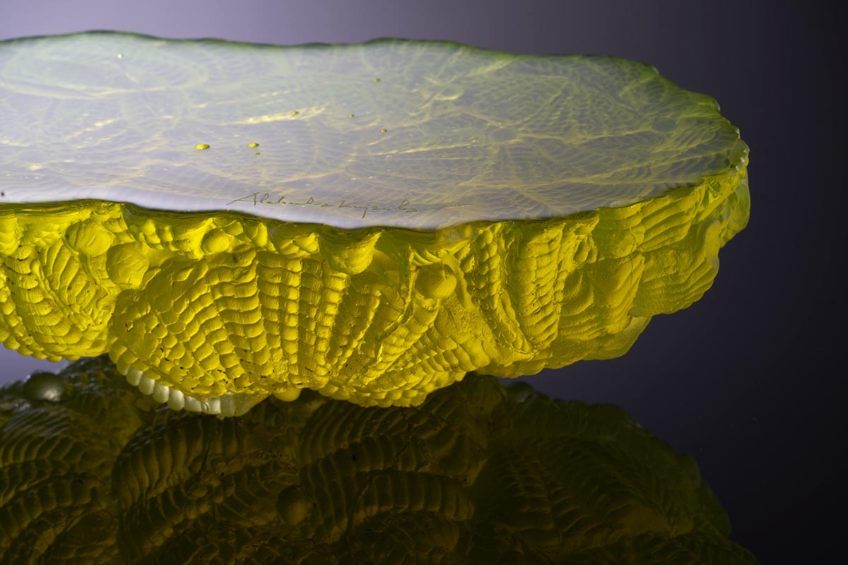 Artwork by Aleksandra Kujawska, Urania, Made of uranium glass