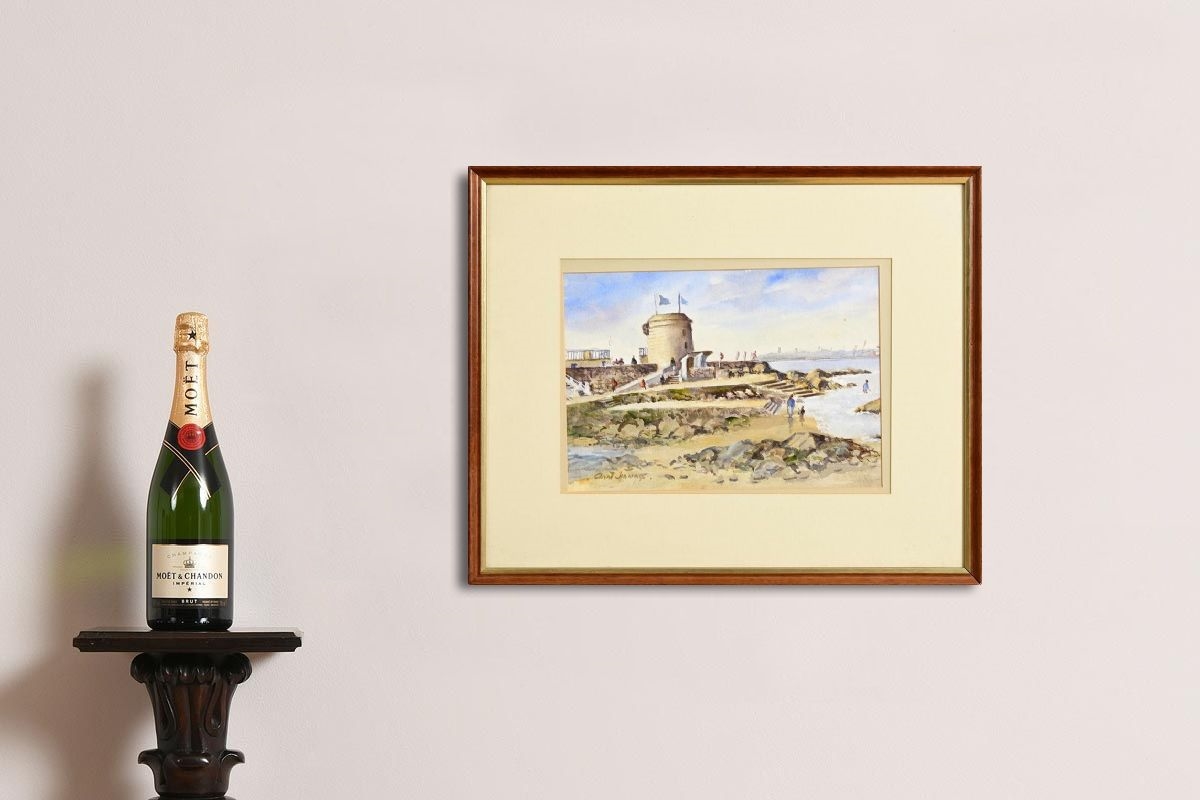 Artwork by Anne Jennings, Martello Tower, Made of watercolour on paper