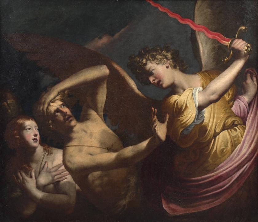 Pietro Ricchi | La création d'Eve et Adam et Eve chassés du jardin d ...