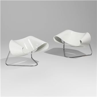 Ribbon chairs model CL9, pair - Cesare Leonardi