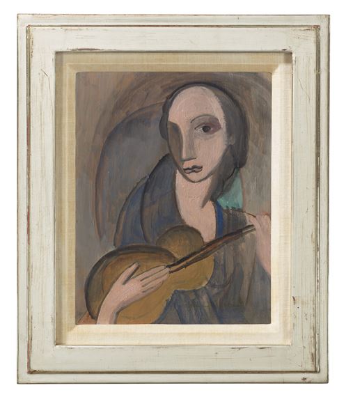 Marie Laurencin、FEMME A GUITARE Marie Laurencin | Femme à la guitare | MutualArt
