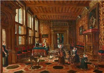 Elegant Company in a Palace - Paul Vredeman de Vries