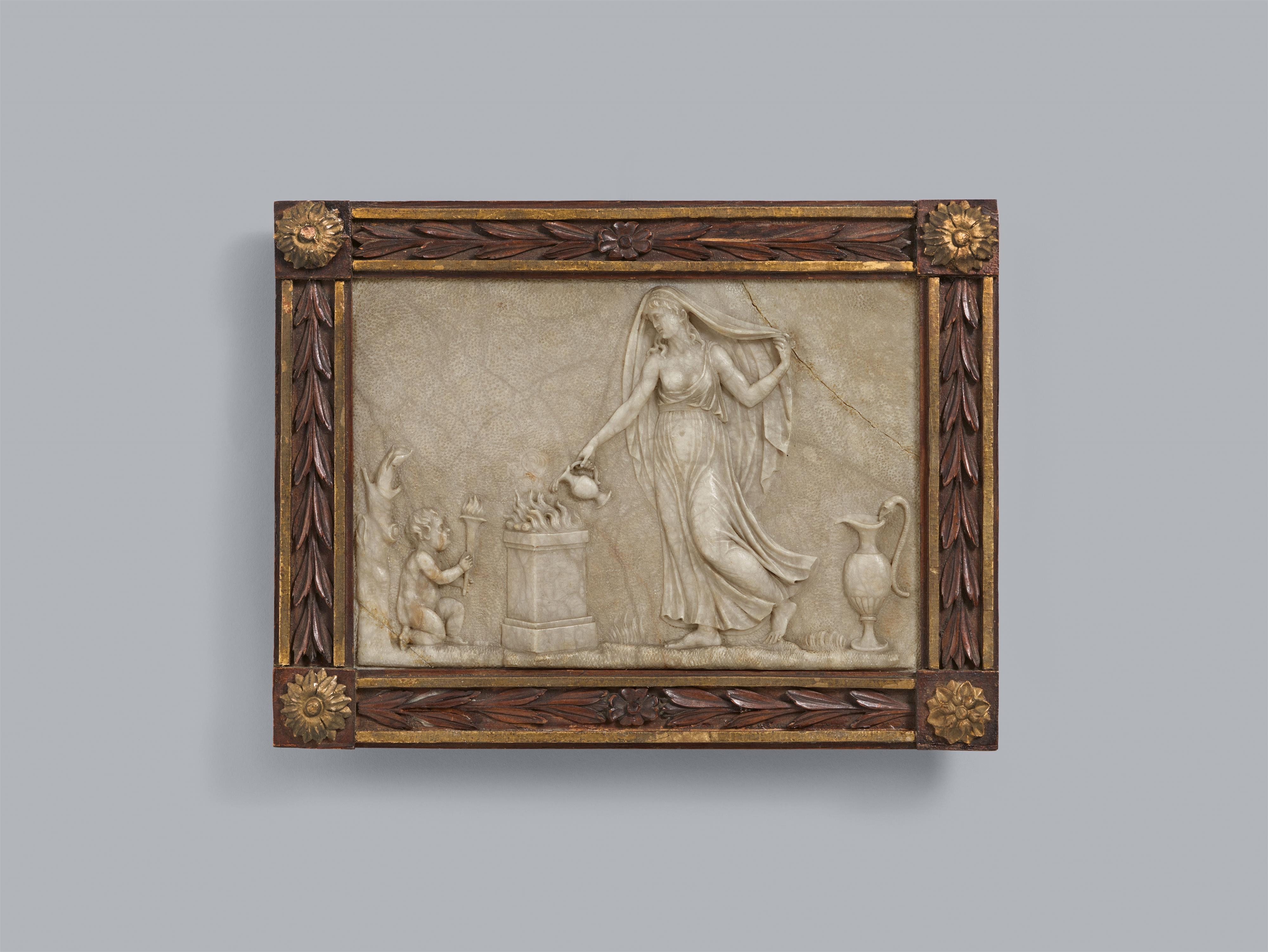 Artwork by Johann Martin von Wagner, Marble reliefs with allegories of death and eternal life, Made of thin marble