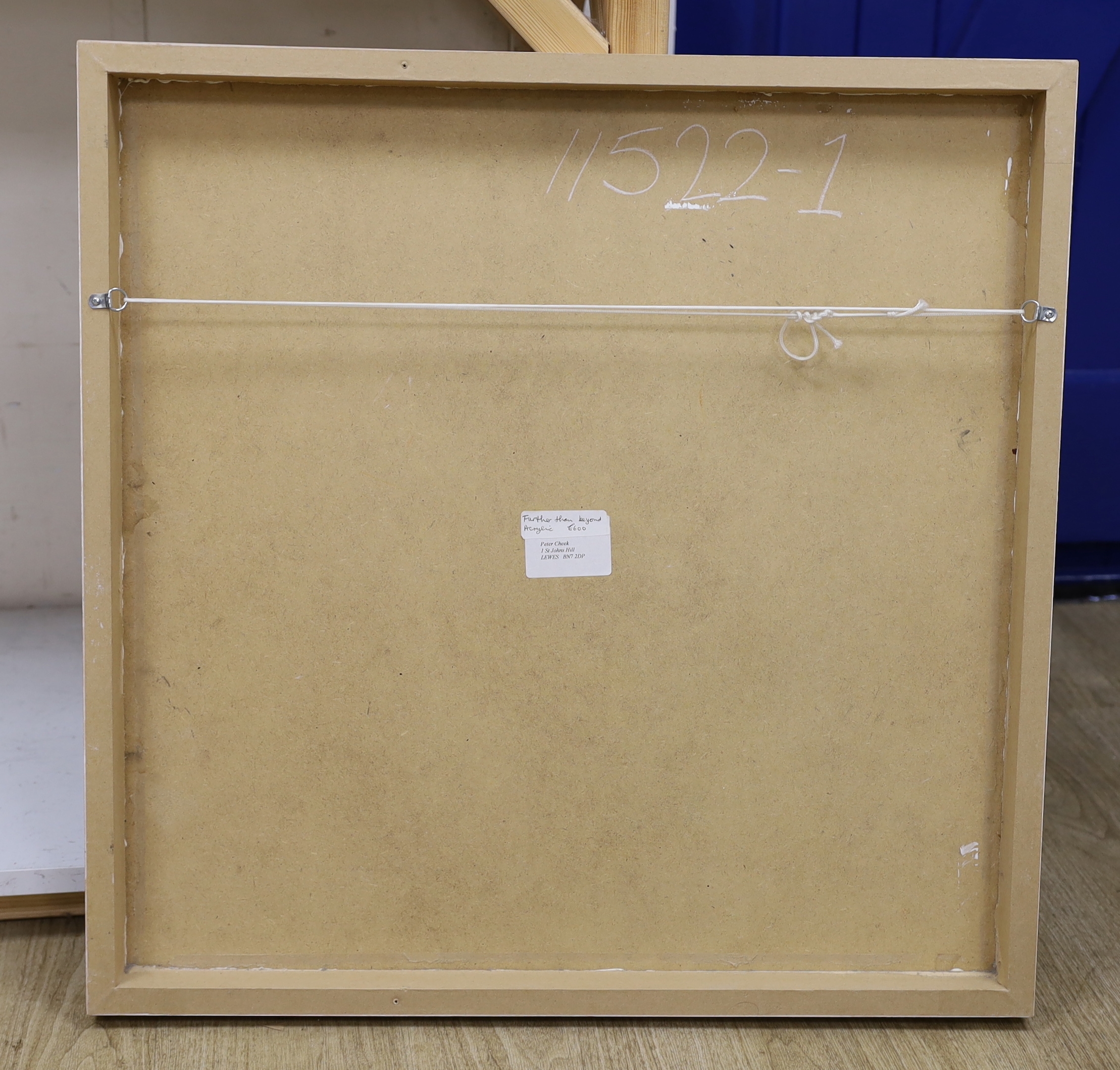 Artwork by Peter Cheek, study of a seated lady, Made of oil on board