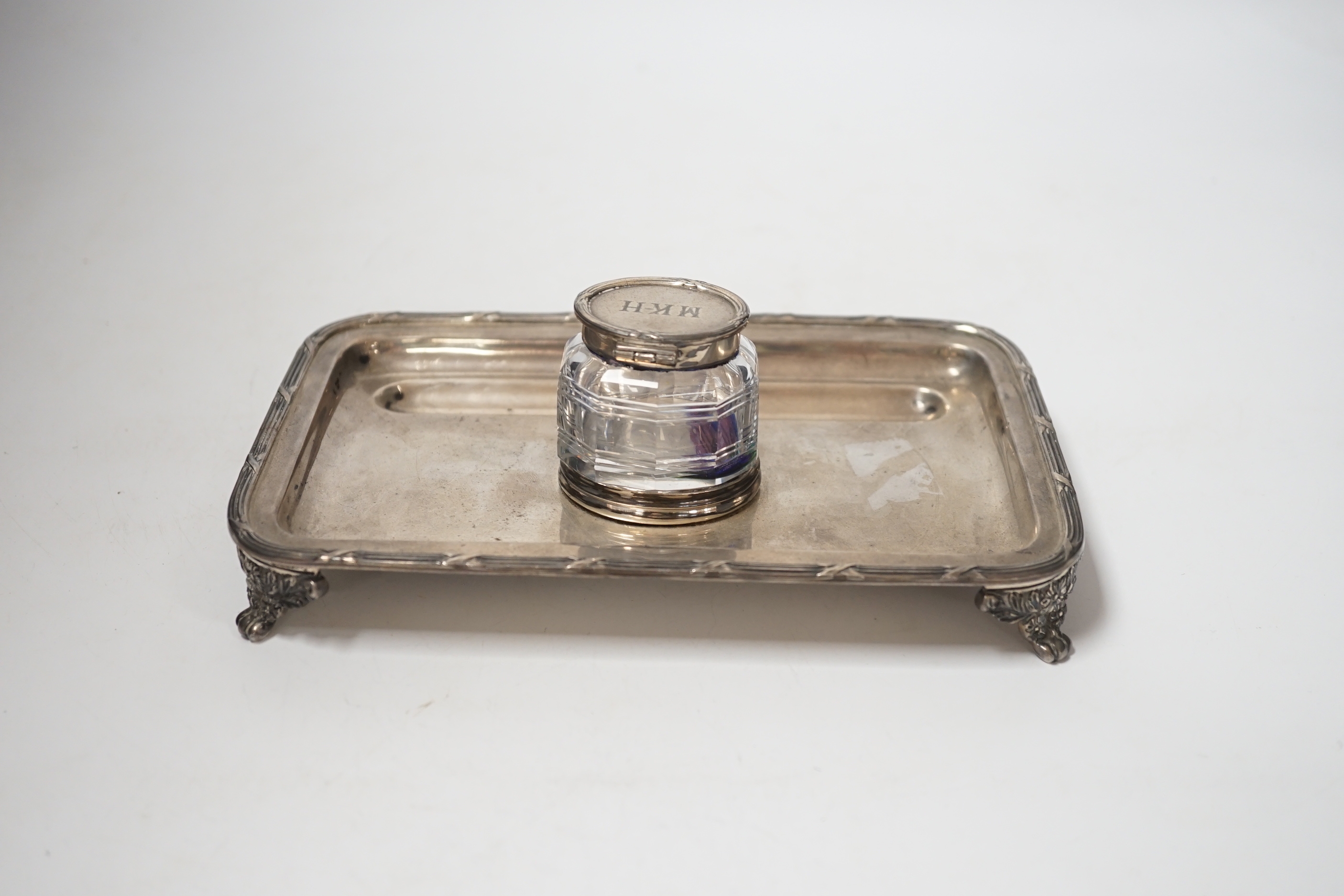 George Howson | An Edwardian silver rectangular inkstand | MutualArt