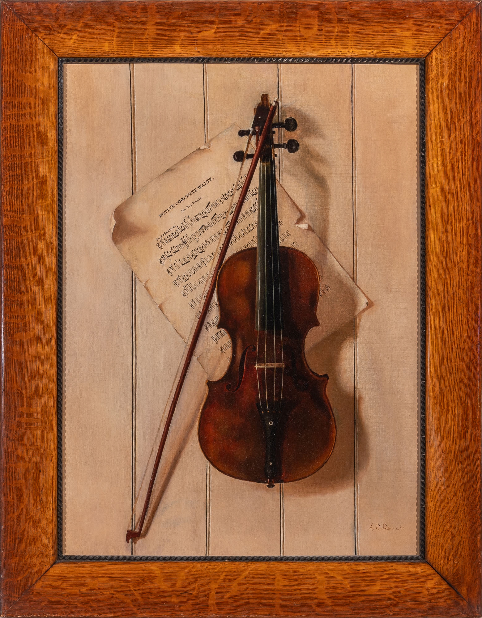 Amelia Rumsey Patterson, Still Life of a Violin: Petite Coquette Waltz